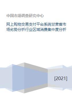 甘肃省网上购物交易支付平台系统市场劣势与区域消费集中度分析